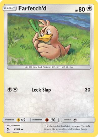 Farfetch'd 045/68  - Reverse Holofoil Hidden Fates - Uncommon