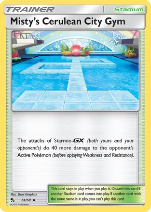 Misty's Cerulean City Gym 061/68  - Reverse Holofoil Hidden Fates - Uncommon