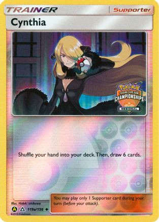 Cynthia (Regional Championships) 119a/156  - Reverse Holofoil League & Championship Cards - Promo