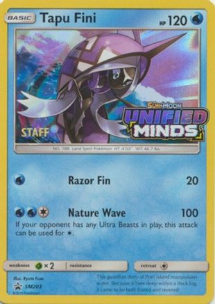 Tapu Fini (Prerelease) [Staff] SM203  - Holofoil SM Promos - Promo