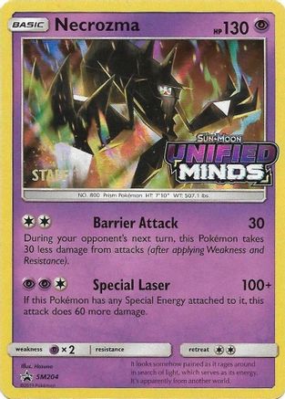Necrozma (Prerelease) [Staff] SM204  - Holofoil SM Promos - Promo