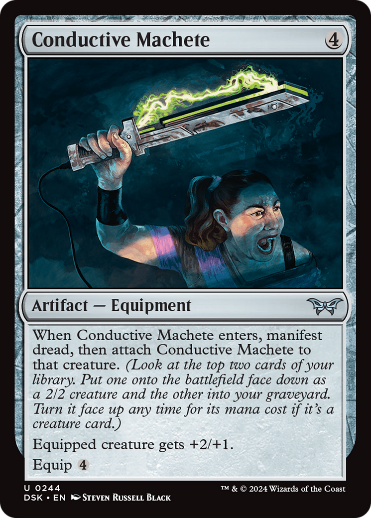 Conductive Machete (DSK-244) - Duskmourn: House of Horror Foil