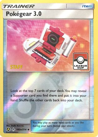 Pokegear 3.0 (League Cup) [Staff] 182a/214  - Reverse Holofoil League & Championship Cards - Promo