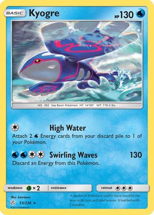 Kyogre 053/236  SM  Cosmic Eclipse - Rare