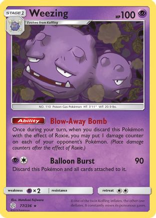 Weezing 077/236  SM  Cosmic Eclipse - Rare