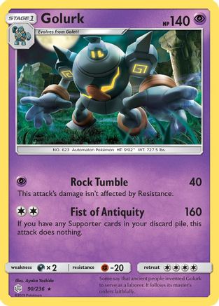 Golurk 090/236  SM  Cosmic Eclipse - Rare