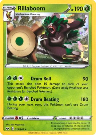 Rillaboom (Cracked Ice Holo) 015/202  - Holofoil Deck Exclusives - Holo Rare