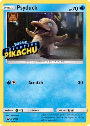 Psyduck (Detective Pikachu Stamped) SM199  - Holofoil SM Promos - Promo