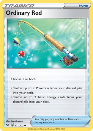 Ordinary Rod 171/202  - Reverse Holofoil SWSH01 Sword & Shield Base Set - Uncommon