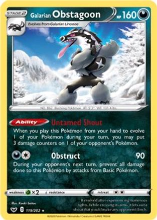 Galarian Obstagoon 119/202  Deck Exclusives - Rare