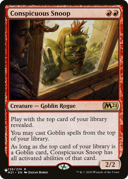 Conspicuous Snoop (LIST-M21-139) - The List