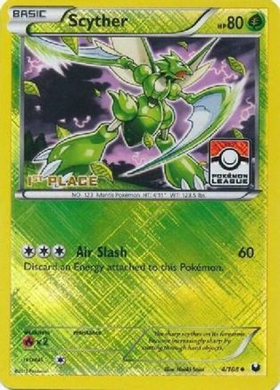 Scyther (Pokemon League) [1st Place] 004/108  - Reverse Holofoil League & Championship Cards - Promo