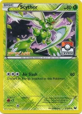 Scyther (Pokemon League) [3rd Place] 004/108  - Reverse Holofoil League & Championship Cards - Promo