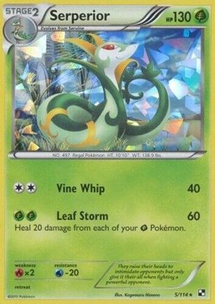 Serperior (Cracked Ice Holo) 005/114  - Holofoil Deck Exclusives - Holo Rare
