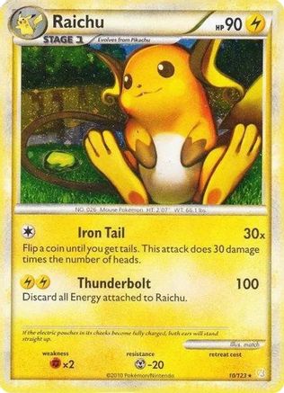 Raichu (Cracked Ice Holo) 010/123  - Holofoil Deck Exclusives - Holo Rare