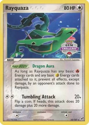 Rayquaza (2004-2005 Gym Challenge) 022/107  League & Championship Cards - Promo
