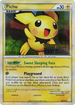 Pichu (Prerelease) [Staff] 028/123  - Holofoil Nintendo Promos - Promo