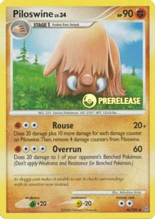 Piloswine (Prerelease) 046/100  Nintendo Promos - Promo