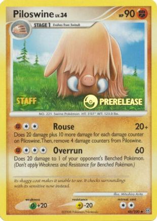 Piloswine (Prerelease) [Staff] 046/100  Nintendo Promos - Promo