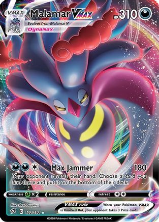 Malamar VMAX 122/192  - Holofoil SWSH02 Rebel Clash - Ultra Rare