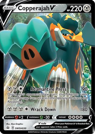 Copperajah V SWSH030  - Holofoil SWSH Sword & Shield Promo Cards - Promo
