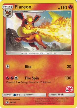 Flareon (#44 Charizard Stamped) SM186  Battle Academy - Promo