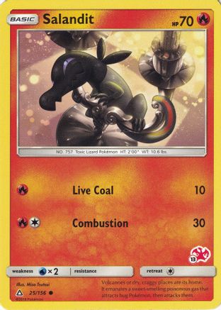 Salandit (#13 Charizard Stamped) 025/156  Battle Academy - Promo