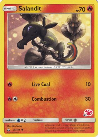 Salandit (#31 Charizard Stamped) 025/156  Battle Academy - Promo