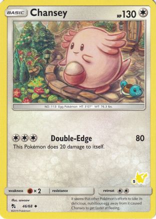 Chansey (#5 Pikachu Stamped) 046/68  Battle Academy - Promo