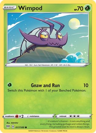 Wimpod 017/189  - Reverse Holofoil SWSH03 Darkness Ablaze - Common