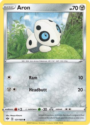 Aron 121/189  SWSH03 Darkness Ablaze - Common