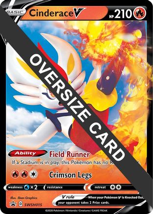 Cinderace V SWSH015  - Holofoil Jumbo Cards - Promo