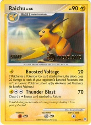 Raichu (Prerelease) [Staff] 027/99  Nintendo Promos - Promo