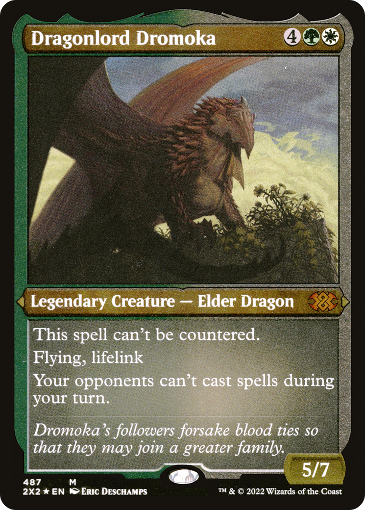 Dragonlord Dromoka (Foil Etched) (2X2-487) - Double Masters 2022 Foil