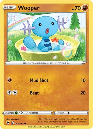 Wooper 083/185  - Reverse Holofoil SWSH04 Vivid Voltage - Common