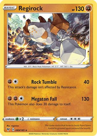 Regirock 089/185  - Holofoil SWSH04 Vivid Voltage - Holo Rare