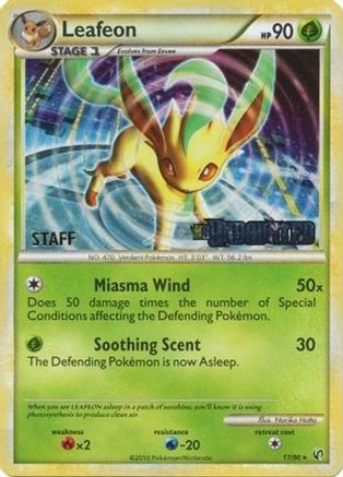 Leafeon (Prerelease) [Staff] 017/90  - Holofoil Nintendo Promos - Promo
