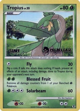 Tropius (Prerelease) [Staff] 052/111  Nintendo Promos - Promo
