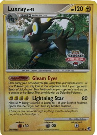 Luxray (National Championships) 007/130  League & Championship Cards - Promo