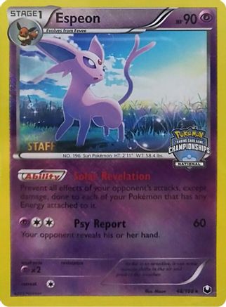 Espeon (National Championships) [Staff] 048/108  - Reverse Holofoil League & Championship Cards - Promo