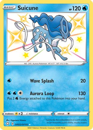 Suicune SV022/SV122  - Holofoil Shining Fates Shiny Vault - Shiny Holo Rare