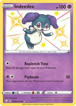 Indeedee SV059/SV122  - Holofoil Shining Fates Shiny Vault - Shiny Holo Rare