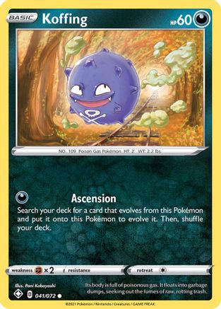 Koffing 041/072  - Reverse Holofoil Shining Fates - Common