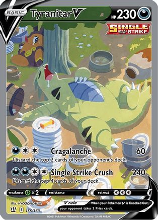 Tyranitar V (Alternate Full Art) 155/163  - Holofoil SWSH05 Battle Styles - Ultra Rare
