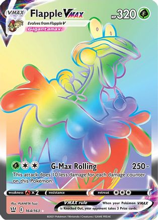 Flapple VMAX (Secret) 164/163  - Holofoil SWSH05 Battle Styles - Secret Rare