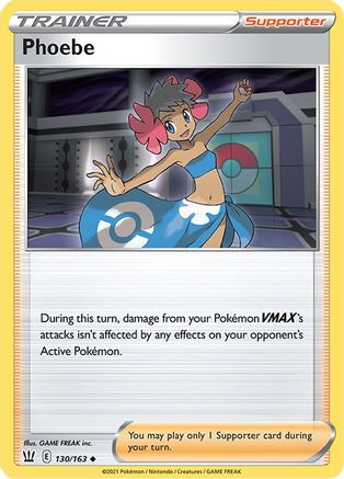 Phoebe 130/163  - Reverse Holofoil SWSH05 Battle Styles - Uncommon