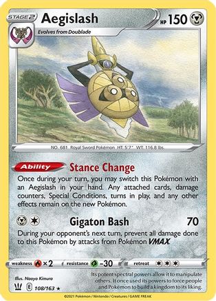Aegislash (108) (108) 108/163  SWSH05 Battle Styles - Rare
