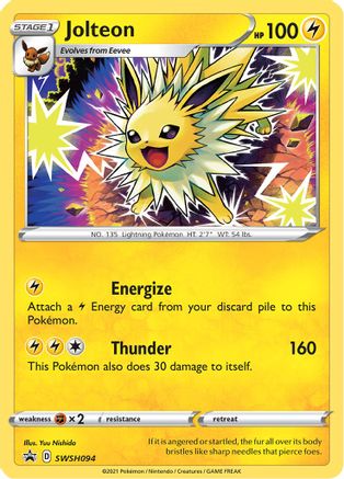 Jolteon SWSH094  - Holofoil SWSH Sword & Shield Promo Cards - Promo