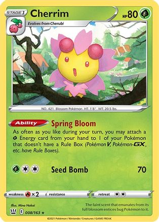 Cherrim 008/163  Deck Exclusives - Rare