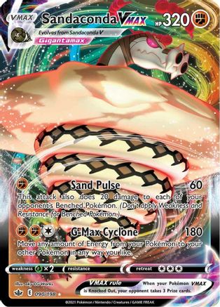 Sandaconda VMAX 090/198  - Holofoil SWSH06 Chilling Reign - Ultra Rare